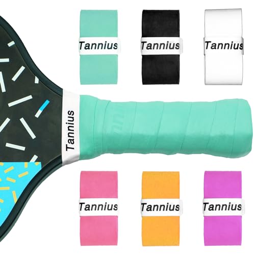 Tannius Pickleball Paddle Grip Tape, 6 Pack Absorbent...