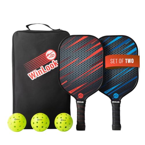 JP WinLook Pickleball Paddles Set - Fiberglass Rackets