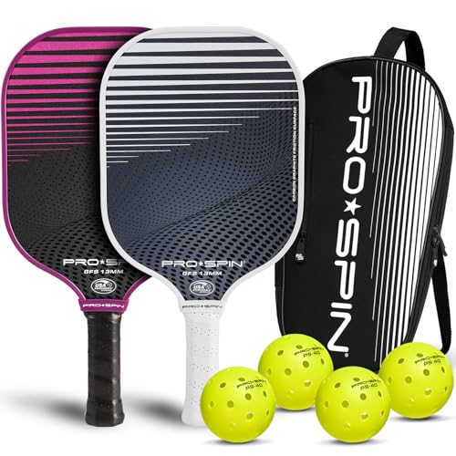 PRO-SPIN Carbon Fiber Pickleball Paddles Set of 2