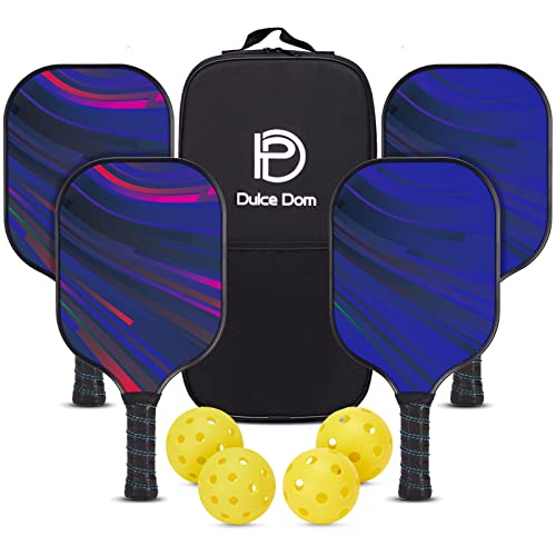 DULCE DOM Pickleball Paddles Set of 4, USAPA Approved