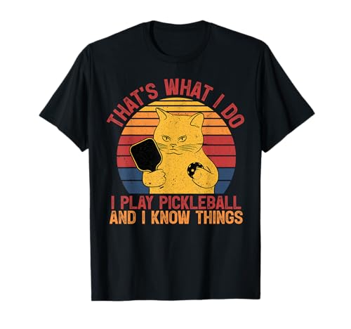 That's What I Do Cat Lovers Paddleball Player Pickleball...