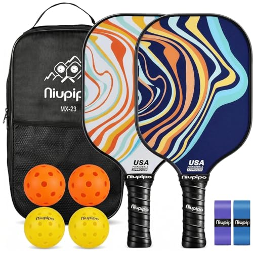 niupipo Pickleball Paddles, Pickleball Paddles Set of 2,...