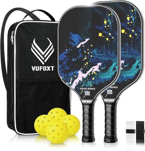 Pickleball Paddles Set of 2, USAPA Approved Carbon Fiber