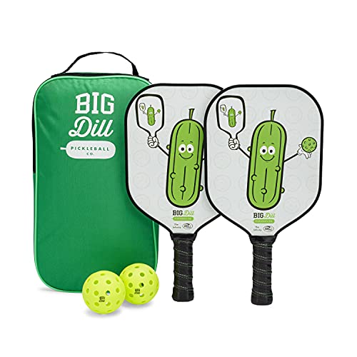 Big Dill Pickleball Paddle 2-Pack Set with Infinity Paddles